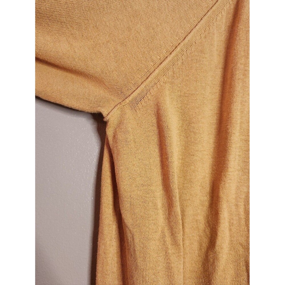 J. Jill V-Neck Silk & Cotton Sweater in Mustard Size Large - Picture 11 of 13